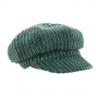 Sophie Velvet Newsboy Cap Sea Green - Traclet