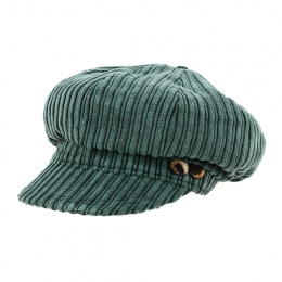 Sophie Velvet Newsboy Cap Sea Green - Traclet