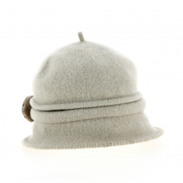 Chapeau Cloche Josiane Laine Beige - Traclet