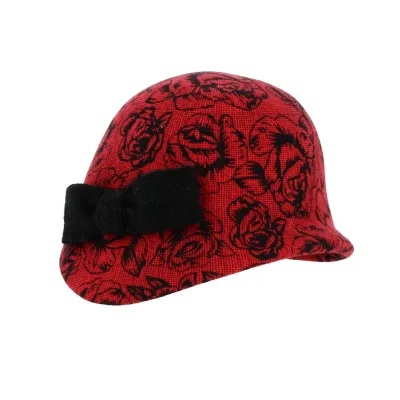 Chapeau cloche rouge Manon