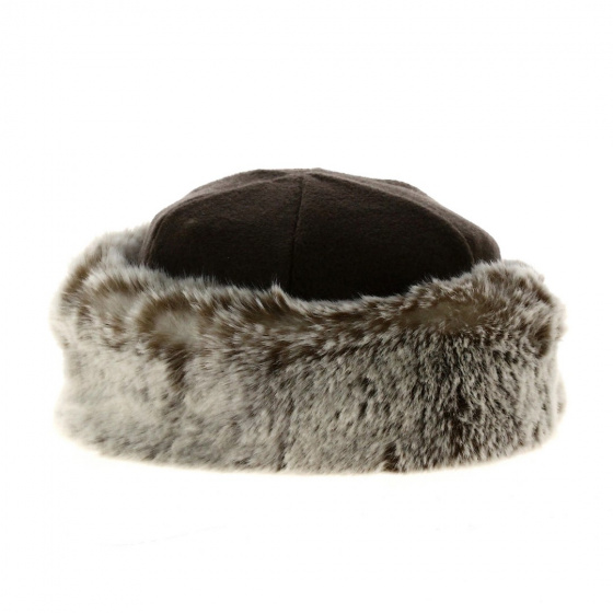 Marmot Beanie fleece & brown faux fur - Traclet