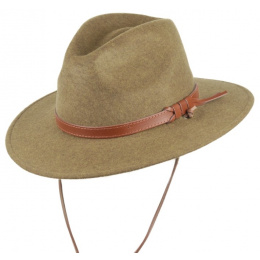 Fedora Warren Hat Olive Wool Scippis - Traclet
