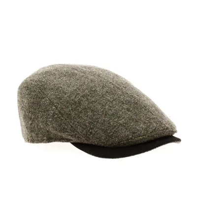 Napoli Shetland Flat Cap with ear flaps Taupe - Traclet Reference: 19326| Traclet Hat Shop