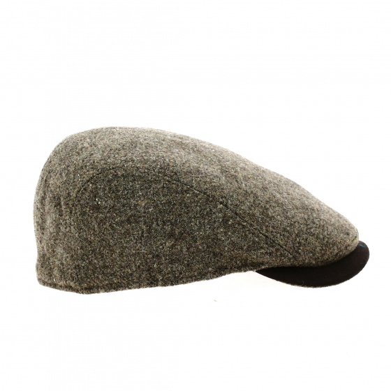Napoli Shetland Flat Cap with ear flaps Taupe - Traclet