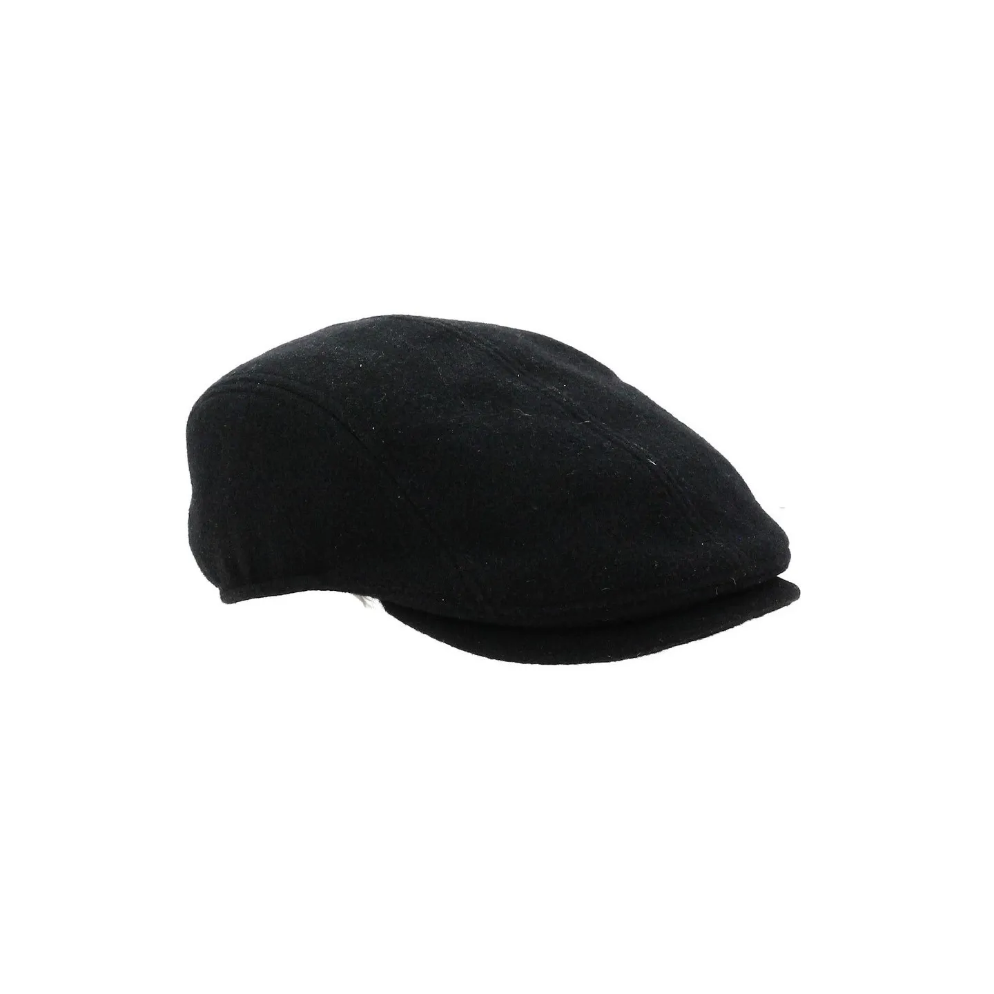Black Madison Flat Cap with Ear Flaps - Traclet Reference: 3122 | Traclet Hat Shop
