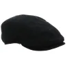 Black Madison Flat Cap with Ear Flaps - Traclet Reference: 3122 | Traclet Hat Shop