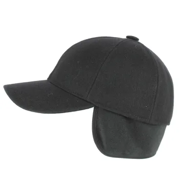 Casquette Baseball Panno Cache-Oreilles Noir - Traclet