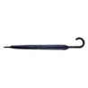 Women's Black Walking Umbrella with Sailor Stripe Finish - Piganiol Reference: 19344 - TRACLET hat shop