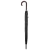 Women's Black Walking Umbrella with Sailor Stripe Finish - Piganiol Reference: 19344 - TRACLET hat shop