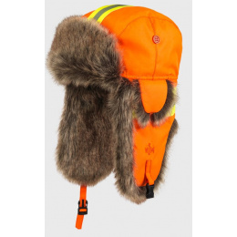 Waterproof Reflex Faux Fur Ushanka Orange