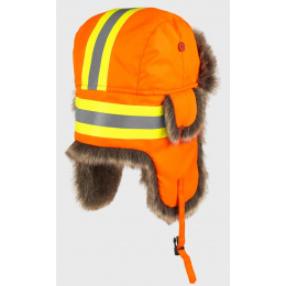 Waterproof Reflex Faux Fur Ushanka Orange