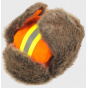 Waterproof Reflex Faux Fur Ushanka Orange