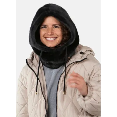 Eliess Black Hooded Snood - Barts   Reference: 19369| Traclet Hat Shop