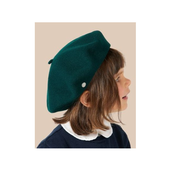 Children's Beret Petit Basque Botanical Green - Heritage by Laulhère Children's Beret Petit Basque Botanical Green - Heritage by Laulhère