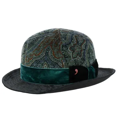 Grey fine velvet Bowler Hat - Alfonso d'Este Reference: 19378| Traclet Hat Shop
