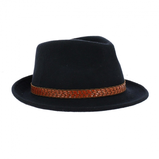 Navy Limoges Trilby Hat - Traclet
