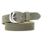 Women's Giorgia Khaki Leather Belt - Traclet