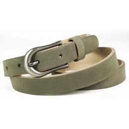 Giorgia Emma Khaki Leather Women's Belt - Traclet