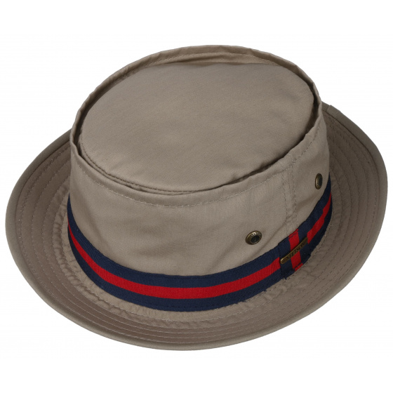 Taupe Cotton Porkpie Hat - Stetson