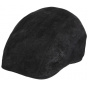 Black Leather Manatee Flat Cap - Traclet