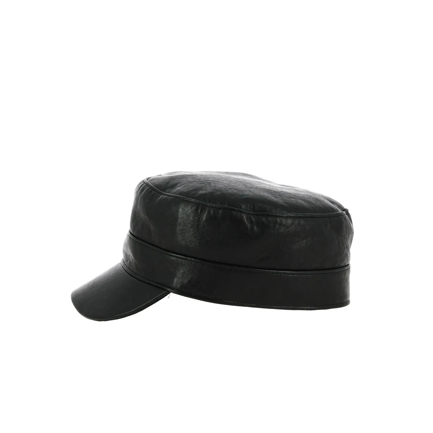Casquette Cubaine Cuir Noire Booster - Traclet