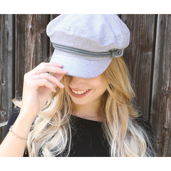 Gray & Beige Sailor Cap - Traclet
