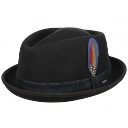 Diamond Porkpie Hat Black - Stetson