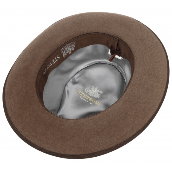 Chapeau Fédora Collins Feutre Poils Marron - Stetson