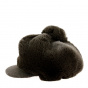 brown fur newsboy cap