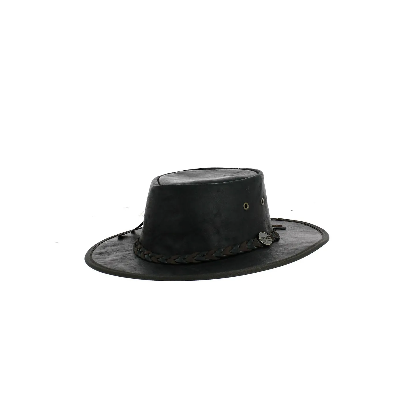 Chapeau cuir kangourou Squashy noir - Barmah Reference : 3547 | Chapellerie Traclet