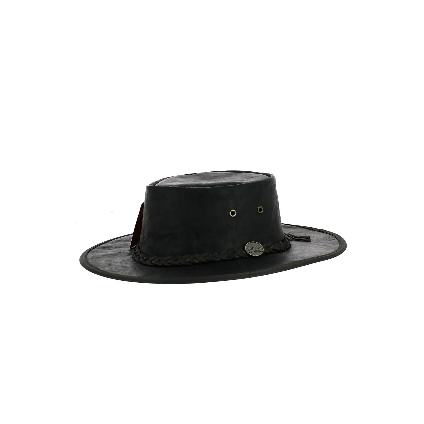 Chapeau cuir kangourou Squashy noir - Barmah Reference : 3547 | Chapellerie Traclet