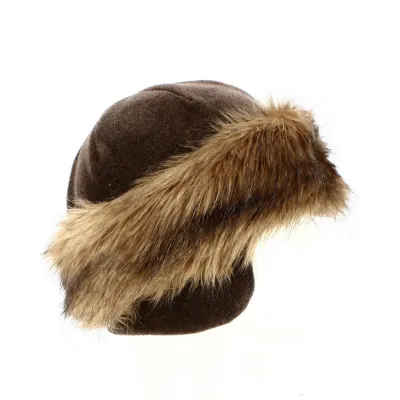 Chamonix Fur Hat - Olga in havana brown Reference: 385 | Traclet Hat Shop