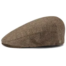 Hooligan cap brown khaki herringbone Reference: 3490 | Chapellerie Traclet