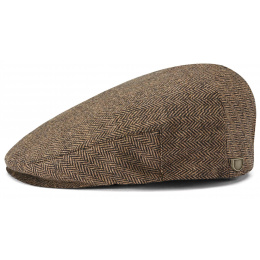 Hooligan Cap Brown Khaki Herringbone - Brixton