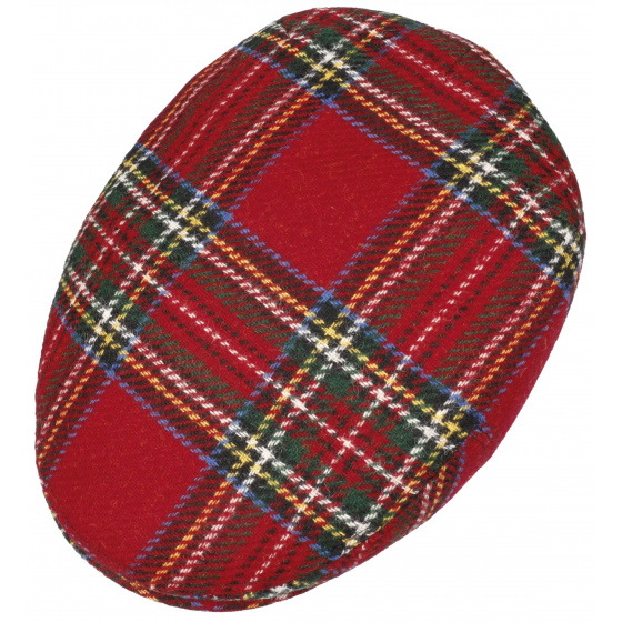 Red Wool Flat Cap -Traclet Red Wool Flat Cap -Traclet