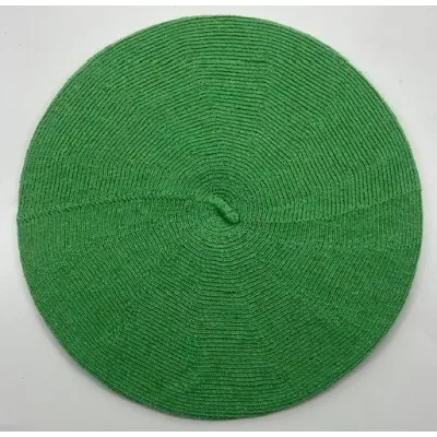 Béret Classique Coton Bio Vert Anis - Le Béret Français