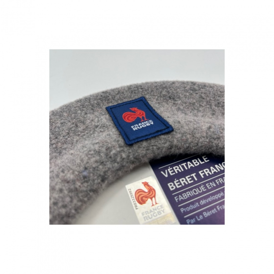 Béret Patriote Officiel De Rugby Gris - Le Béret Français Béret Patriote Officiel De Rugby Gris - Le Béret Français