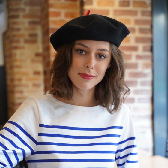 Black Staria Vintage Beret - Le Béret Français