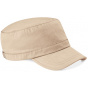 Beige Cotton Army Cap - Beechfield