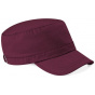 Burgundy Cotton Army Cap - Beechfield