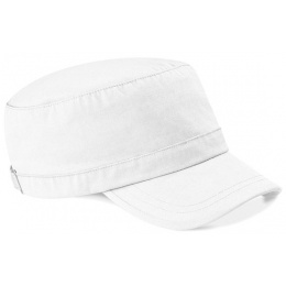 White Cotton Army Cap - Beechfield