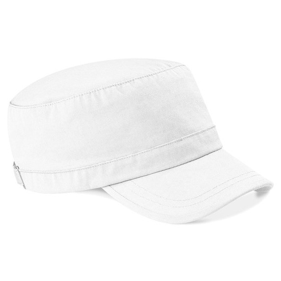 White Cotton Army Cap - Beechfield