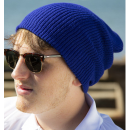 Maranello Long Blue Beanie