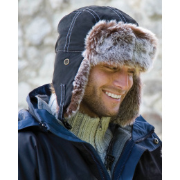 Black Faux Fur Sherpa Ushanka - Traclet