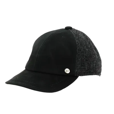 Casquette américaine en cuir noir - Flechet