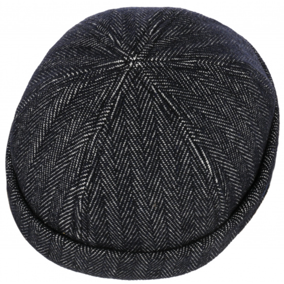 Bonnet Docker Laine Herringbone Marine - Hammaburg Bonnet Docker Laine Herringbone Marine - Hammaburg