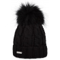 Calgary Fur Pompon Beanie Black - Pipolaki