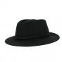 Traveller Paris Hat with Ear Flaps Wool Felt Black - Fléchet