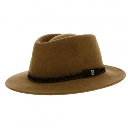 Traveller Paris Hat with Ear Flaps Wool Felt Beige - Fléchet