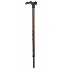 Adjustable brown aluminium cane - Fayet